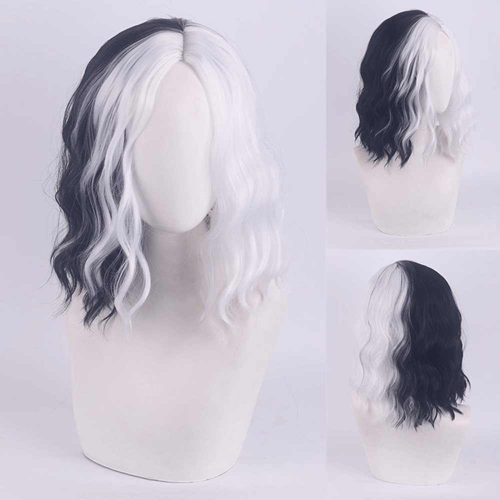 Black and White Wig for Halloween Cosplay