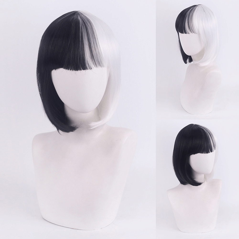 Black and White Wig for Halloween Cosplay