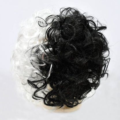 Black and White Dress Halloween Costume with Hood and Gloves