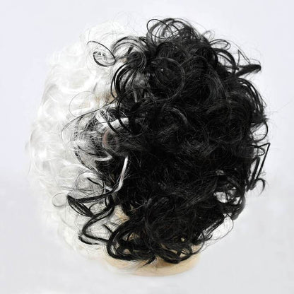 Kids Black and White Costume Halloween Jumpsuit with Cape Cosplay Outfit