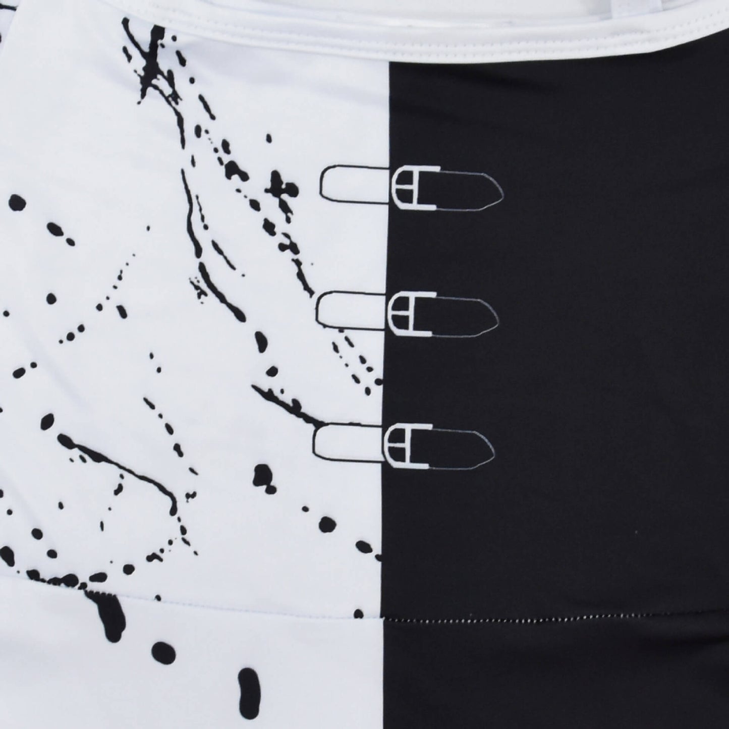 Kids Black and White Costume Cosplay Dress for Halloween Party Masquerade