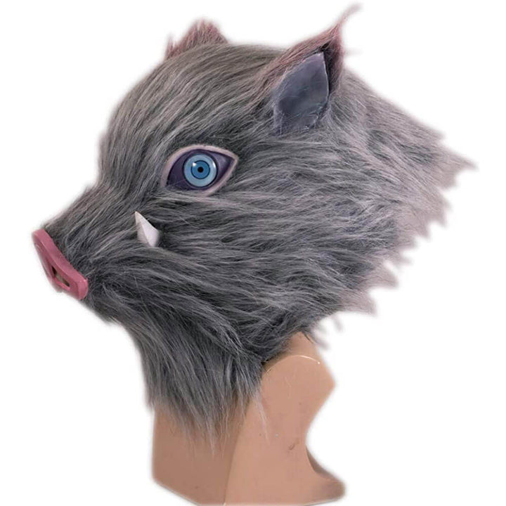 Hashibira Inosuke Cosplay Costume Apron Pants with Plush Skirt