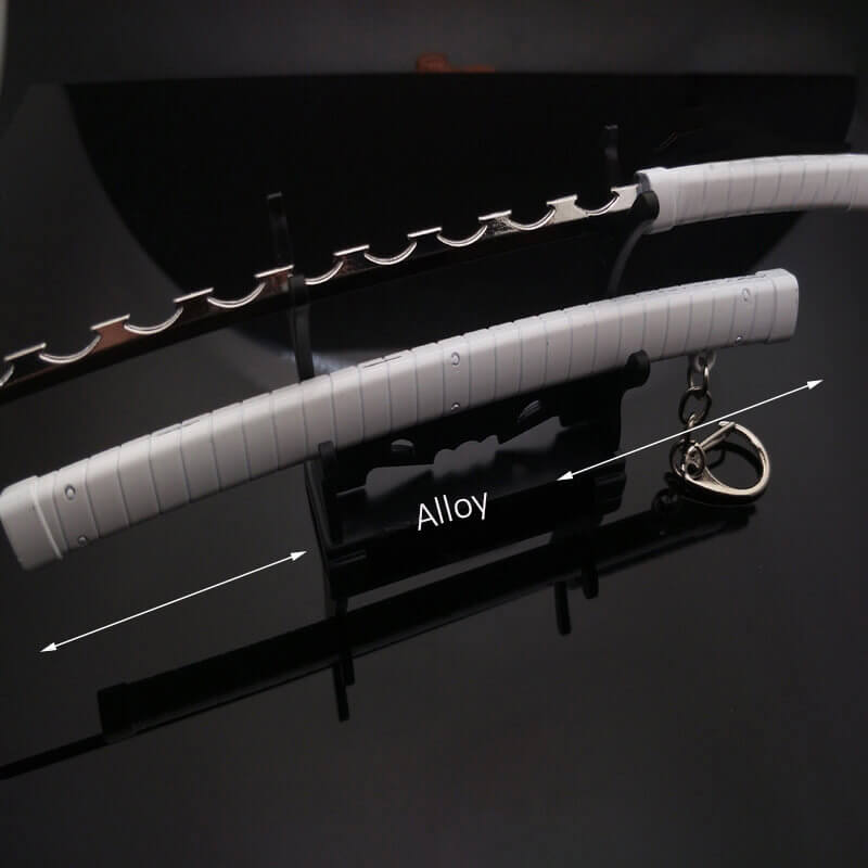 8.6" Anime Sword Tanjiro Zenitsu Cosplay Props With Sheath Keychain