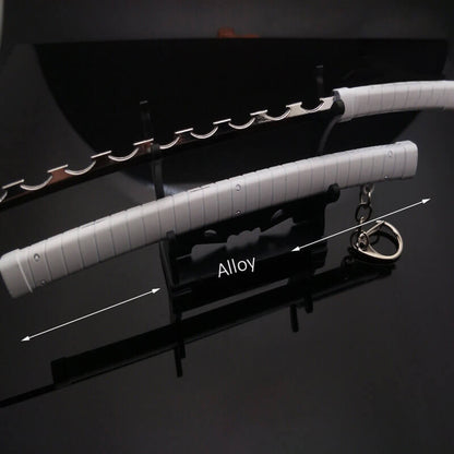 8.6" Anime Sword Tanjiro Zenitsu Cosplay Props With Sheath Keychain