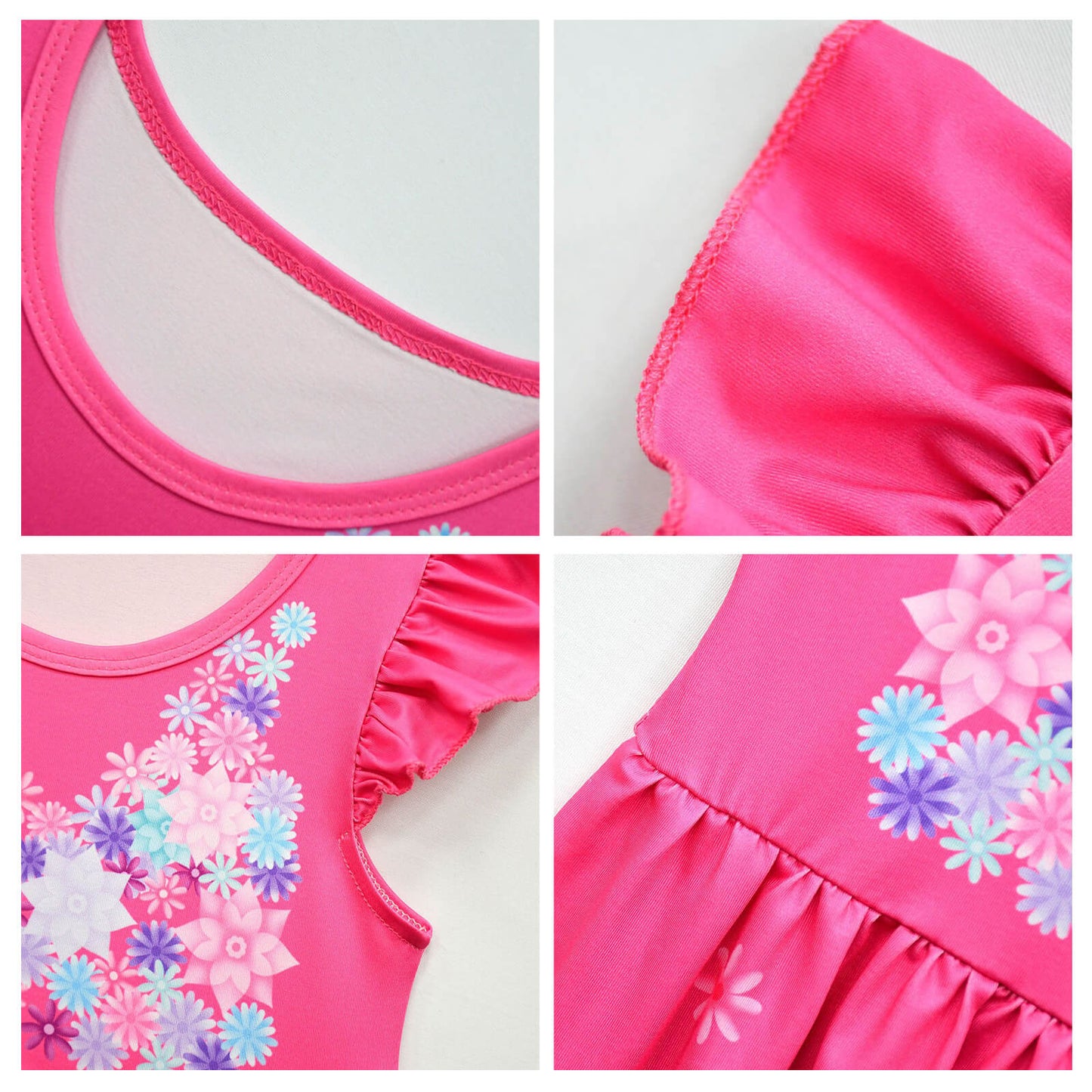 Girls Isabela Party Dress Short Ruffles Sleeve Madrigal Dress For Kids