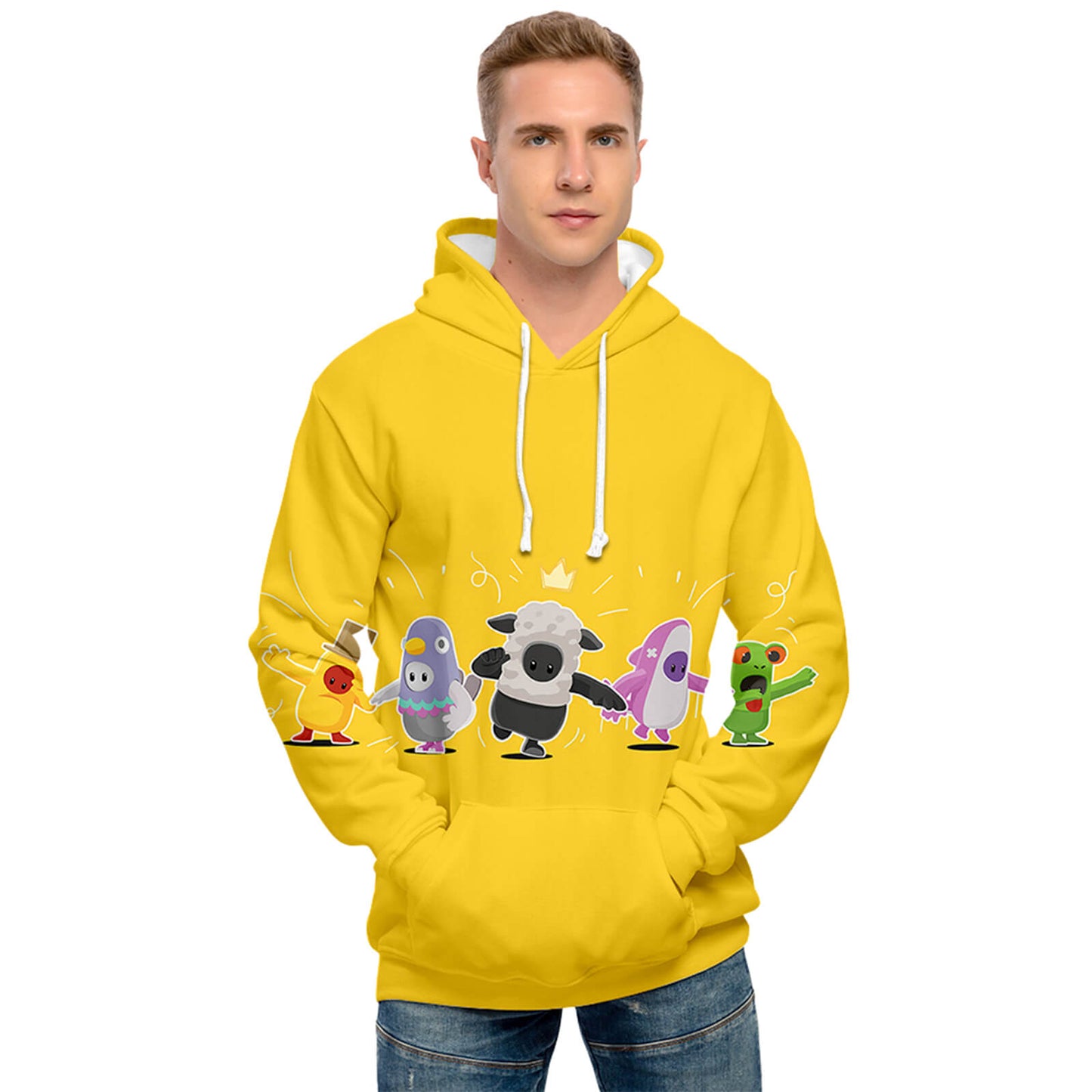 Fall Guys Hoodie Ultimate Knockout Unisex Fall Guys Video Game Sweatshirt Adults/Youth