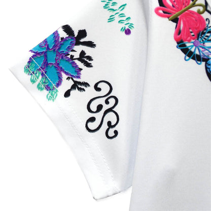 Kids Mirabel Party Costume Girls Cosplay Outfit Short Sleeve Long Teal Skirt with Bag for Age 2 and UP