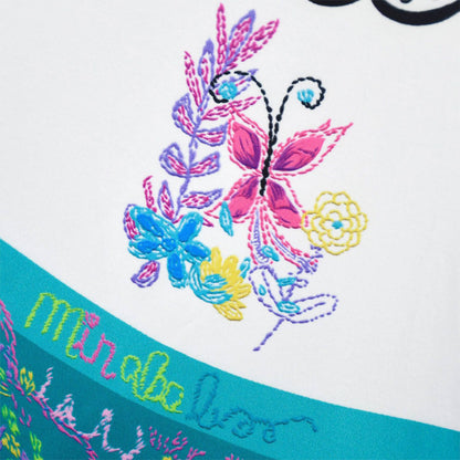 Kids Mirabel Party Costume Girls Cosplay Outfit Short Sleeve Long Teal Skirt with Bag for Age 2 and UP