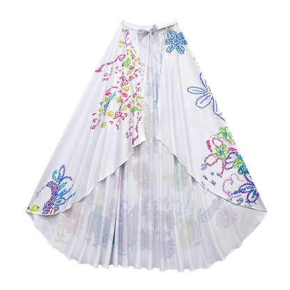 Kids Mirabel Madrigal Cosplay Dress Puff Sleeve High Waist Cosplay Outfit Party Costume