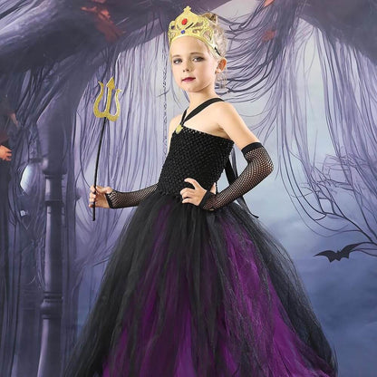 Girls Ursula Costume Little Mermaid Sea Witch Ursula Tutu Dress