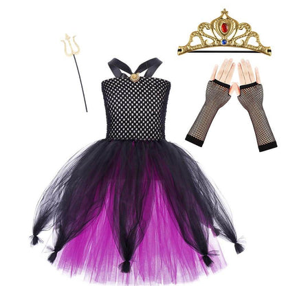 Girls Ursula Costume Little Mermaid Sea Witch Ursula Tutu Dress