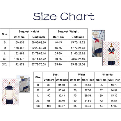 Himiko Toga Costume Sweater Sailor Dress Full Set Japanese Manga Cosplay Uniform