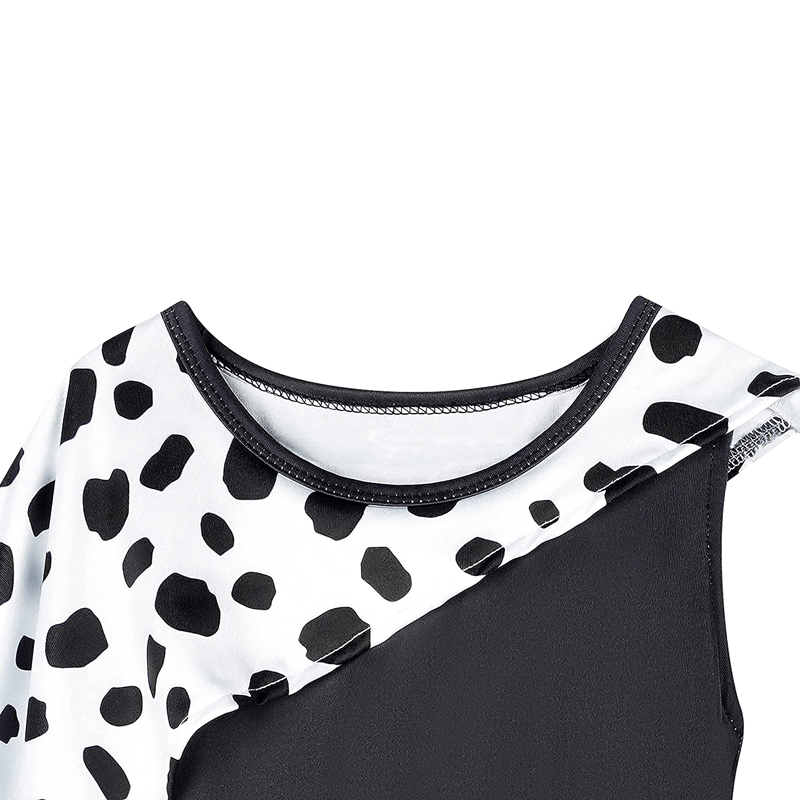 Kids Black and White Dress Fashion Costume For Girls Halloween Cosplay