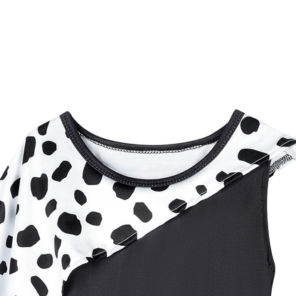 Kids Black and White Dress Fashion Costume For Girls Halloween Cosplay