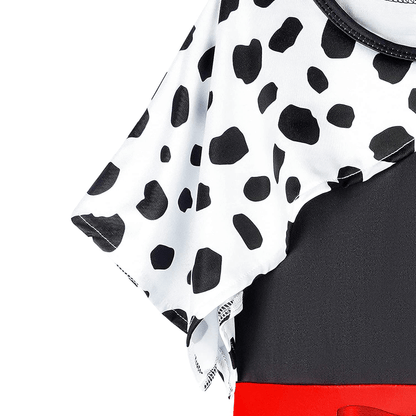 Kids Black and White Dress Fashion Costume For Girls Halloween Cosplay