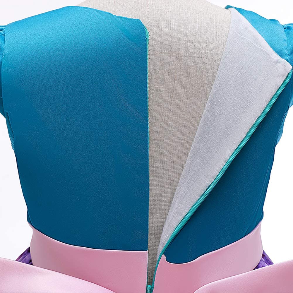 Kids Mermaid Dress Princess Ariel Cosplay Costume Summer Party Fairy Costume 3-11 Years