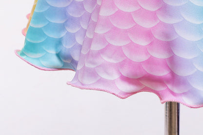 Kids Mermaid Dress Girls Sea Princess Dress Party Rainbow Dress Up Clothes