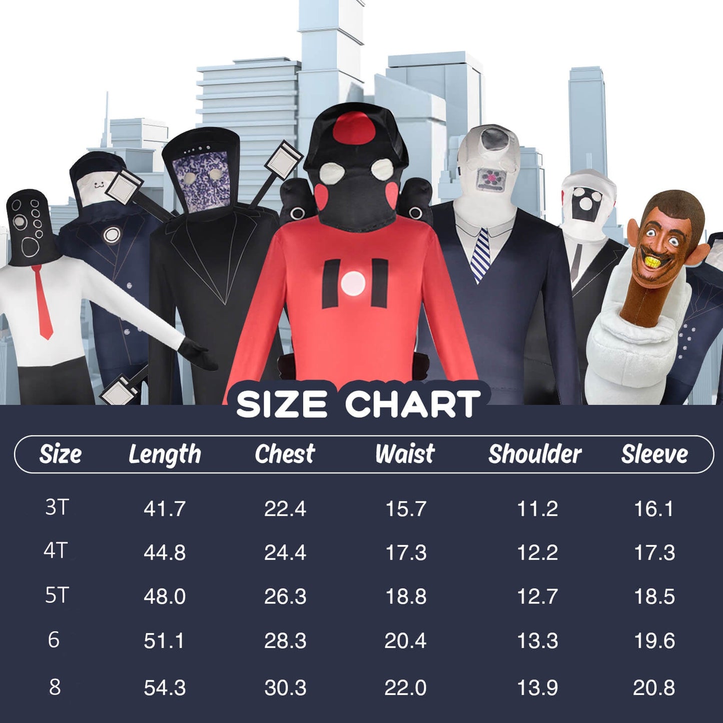 Skibidi Toilet Costume Titan Speakerman Jumpsuit and Helmet Suit Halloween Cosplay Outfit