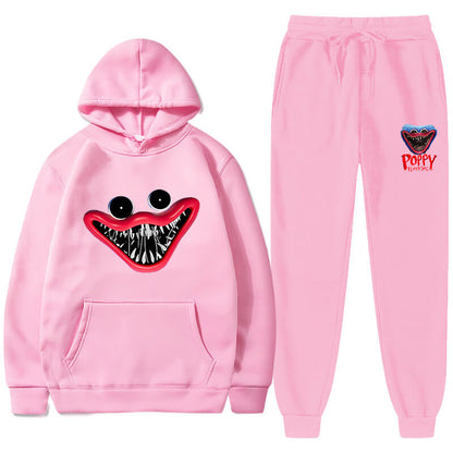 Adult Fashion Huggy Wuggy Costume 2Pcs Hoddie and Pants Unisex Poppy Playtime Costume