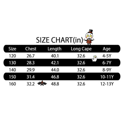 Girls Plague Doctor Costume Dress Gloves Cloak Halloween Party Full Set