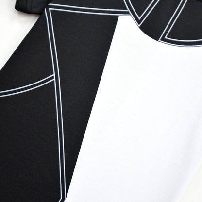 Toddler Girls Cruella Costume Tees Skirt Bag 3pcs Suit Black White Color Matching T-shirt and Dress