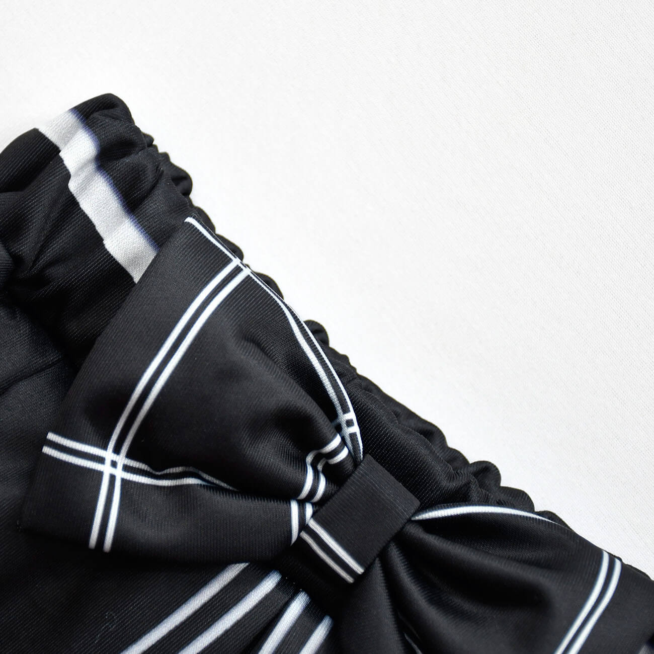 Toddler Girls Cruella Costume Tees Skirt Bag 3pcs Suit Black White Color Matching T-shirt and Dress