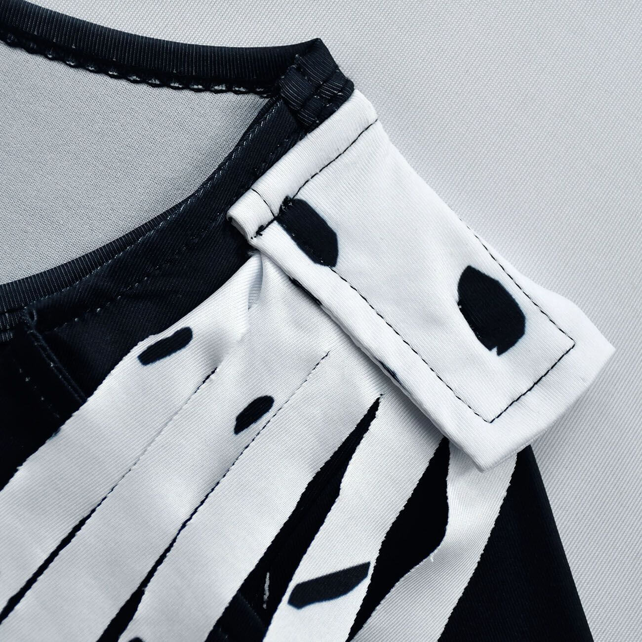 Girls White/ Black Tassel Dress Halloween Costume for Cosplay