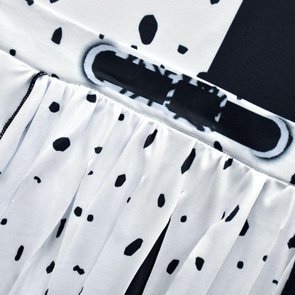 Girls White/ Black Tassel Dress Halloween Costume for Cosplay