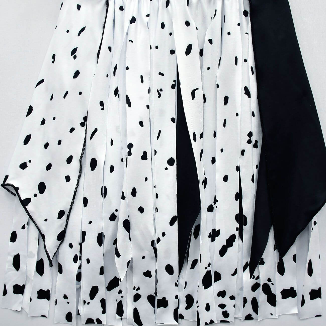 Girls White/ Black Tassel Dress Halloween Costume for Cosplay