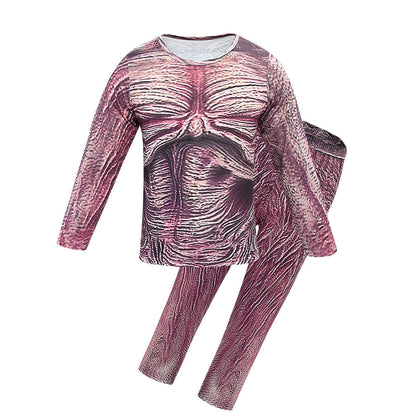 Kids Demogorgon Costumes Halloween Long Sleeve Shirt Pants Cosplay Full Set