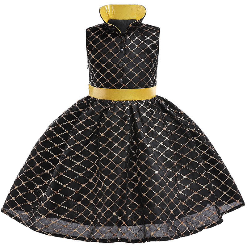 Girls Elemental Costume Ember Dress Sparkle Ball Gown Party Dress for Halloween Dress Up