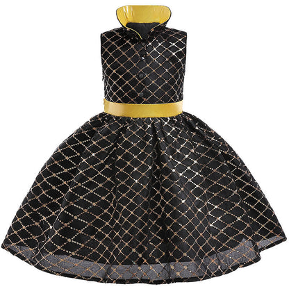 Girls Elemental Costume Ember Dress Sparkle Ball Gown Party Dress for Halloween Dress Up