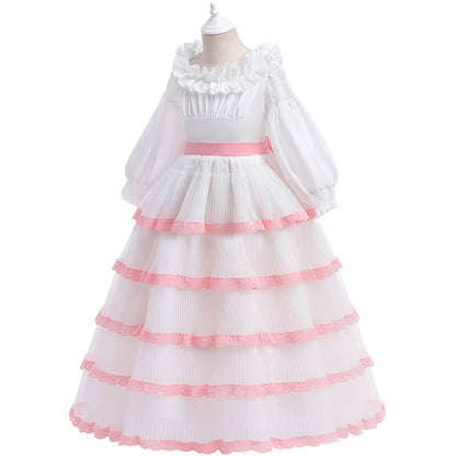 Sea Princess Ariel Dress Little Mermaid Costume Pink Birthday Princess Dress