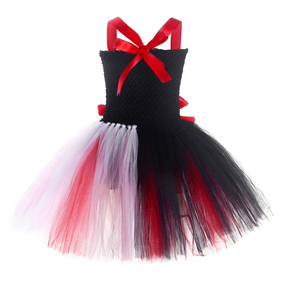 Off-shoulder Tutu Dress Halloween Cosplay Dress with Props Full Set