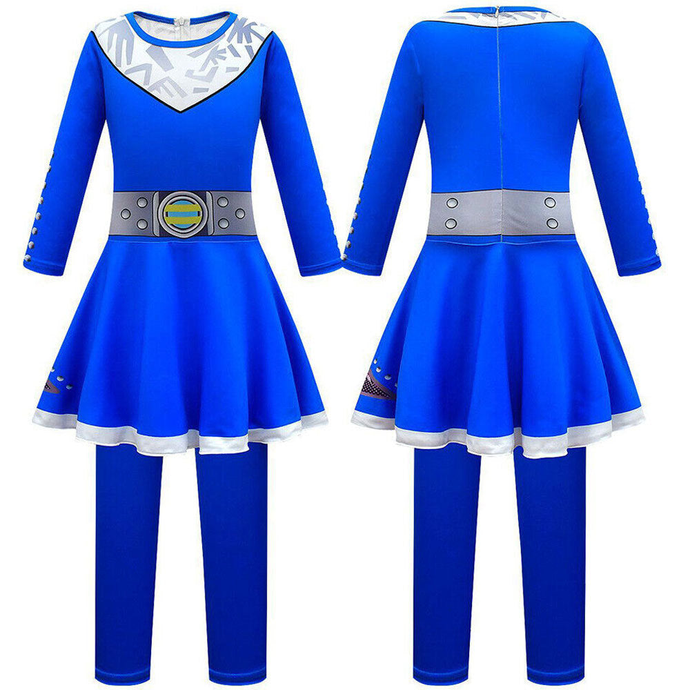 Girls A-Li Aliens Costume Halloween Cosplay A-Li Dress Faux Twinset Leggings With Bag