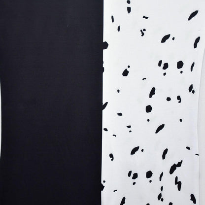 Kids Black/ White Costume Halloween Spotted Jumpsuit with Cloak Full Set for Cosplay