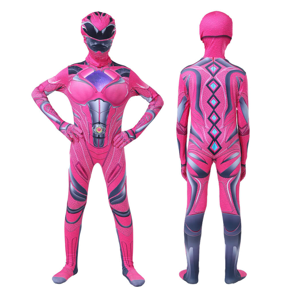 Boy's Classic Rangers Costume Power Ranger Cosplay Jumpsuit with Helmet
