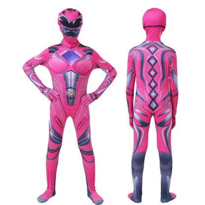 Boy's Classic Rangers Costume Power Ranger Cosplay Jumpsuit with Helmet