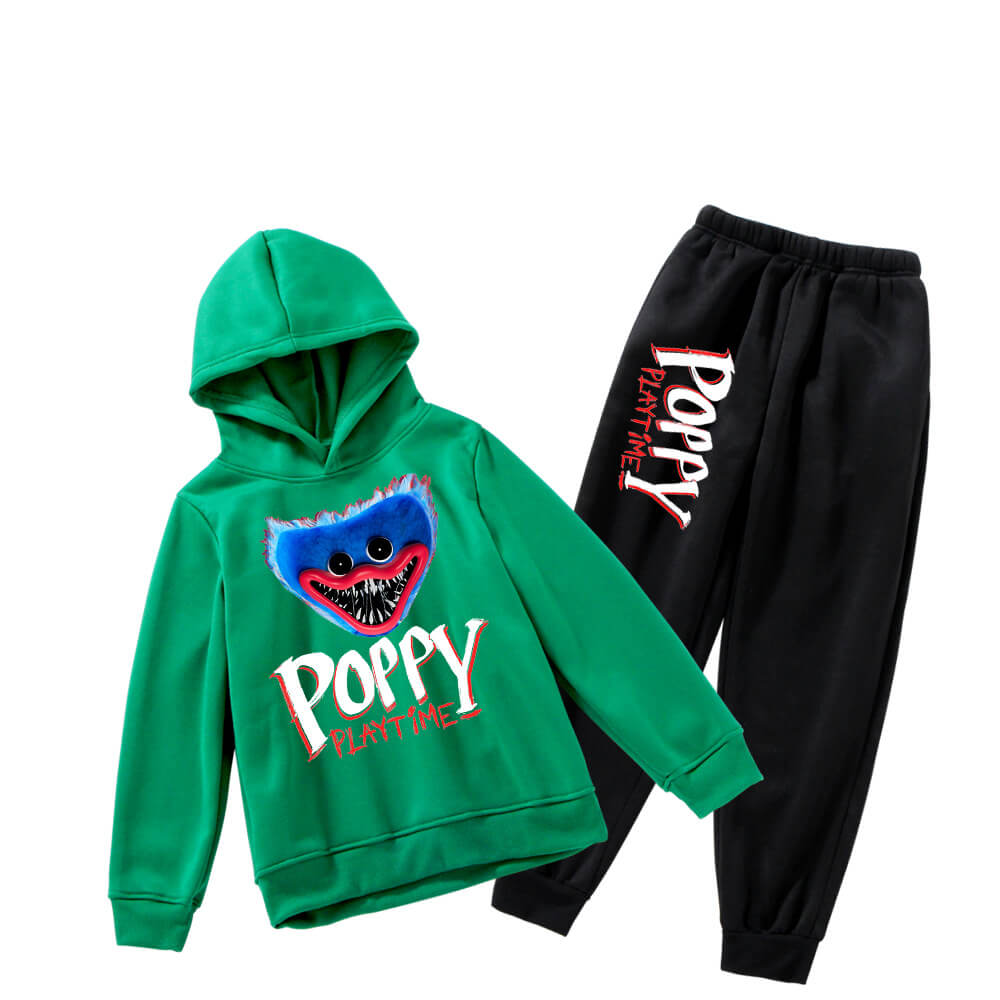 Kids Poppy Playtime Outfit Huggy Wuggy Hoodie and Pants Unisex Cosplay Costume