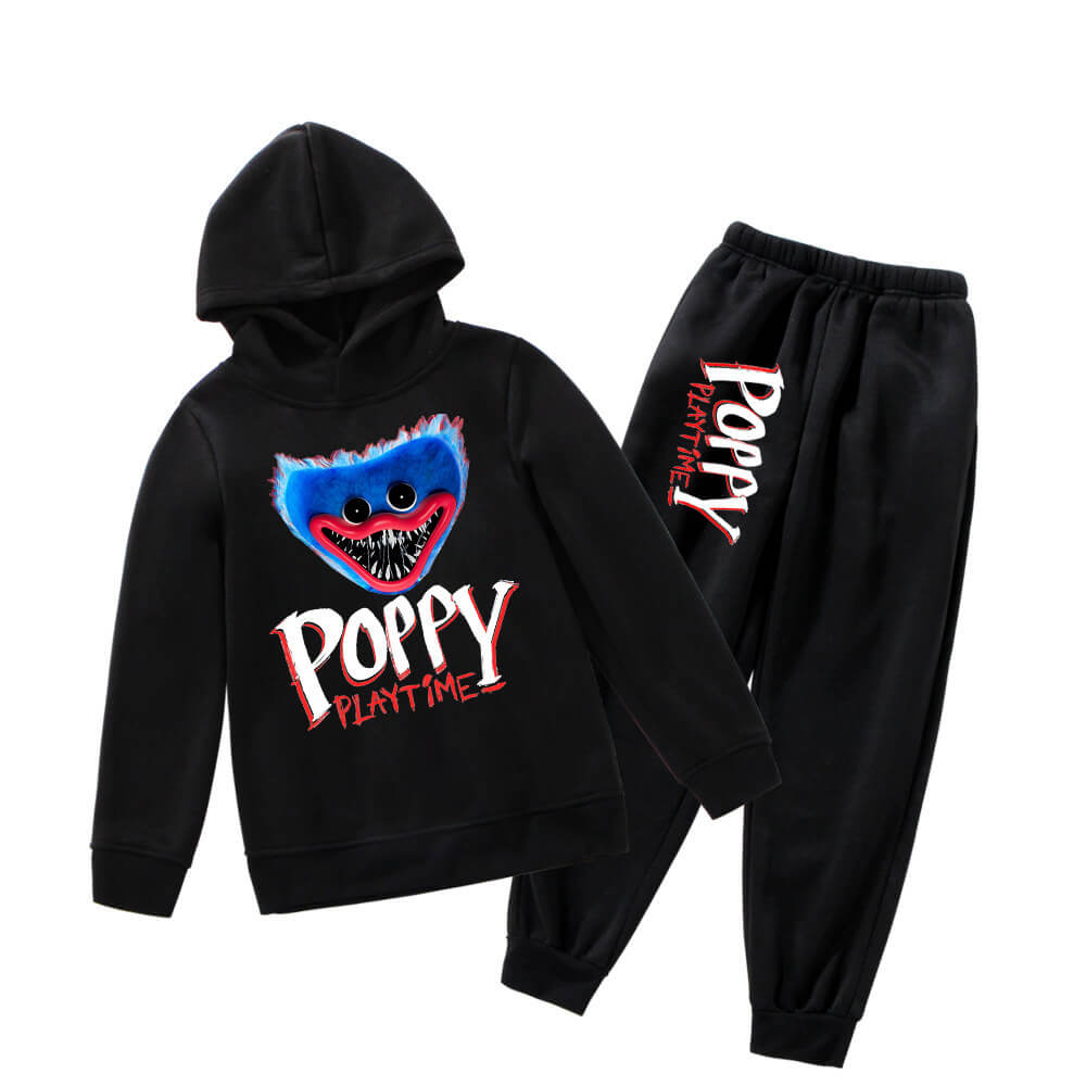 Kids Poppy Playtime Outfit Huggy Wuggy Hoodie and Pants Unisex Cosplay Costume