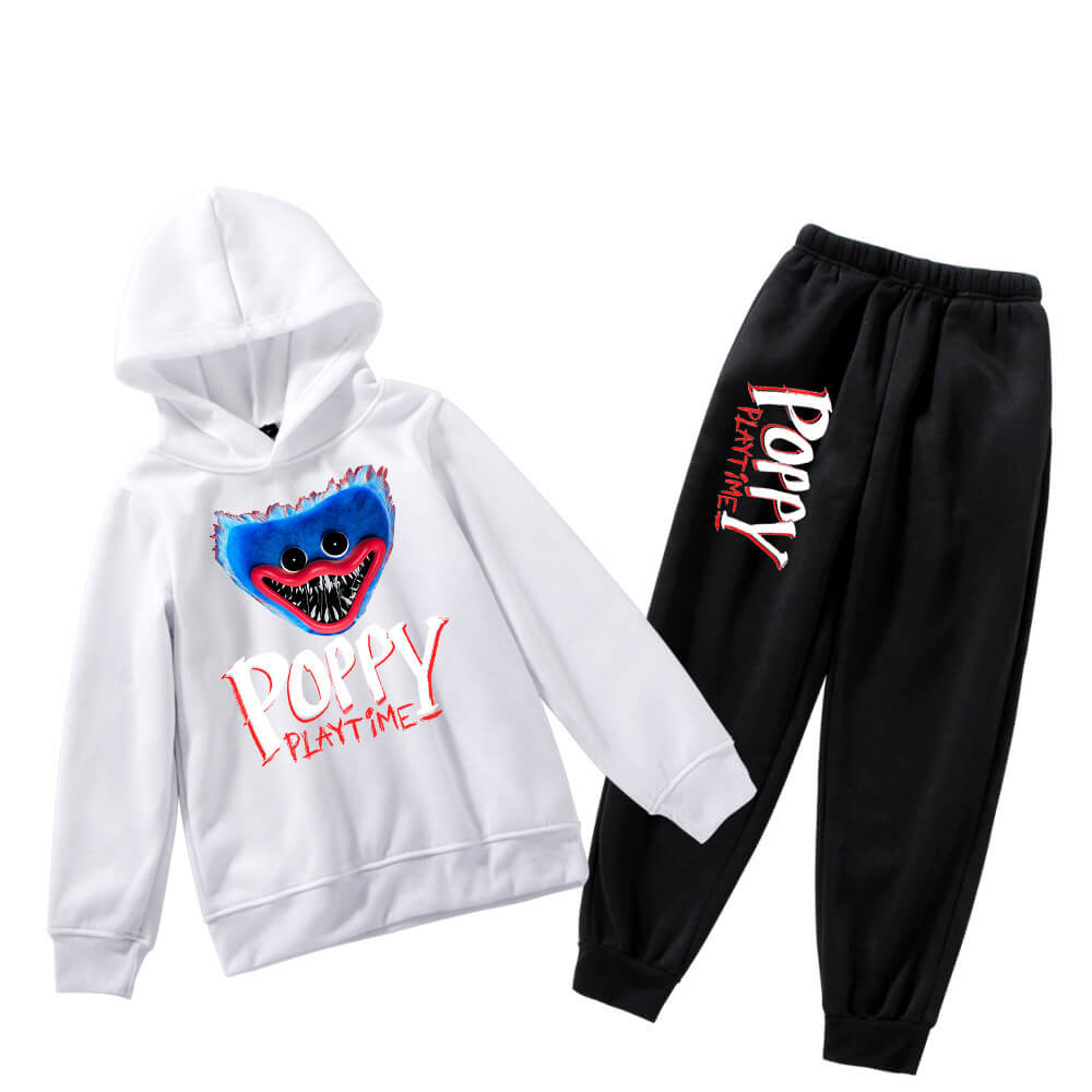 Kids Poppy Playtime Outfit Huggy Wuggy Hoodie and Pants Unisex Cosplay Costume