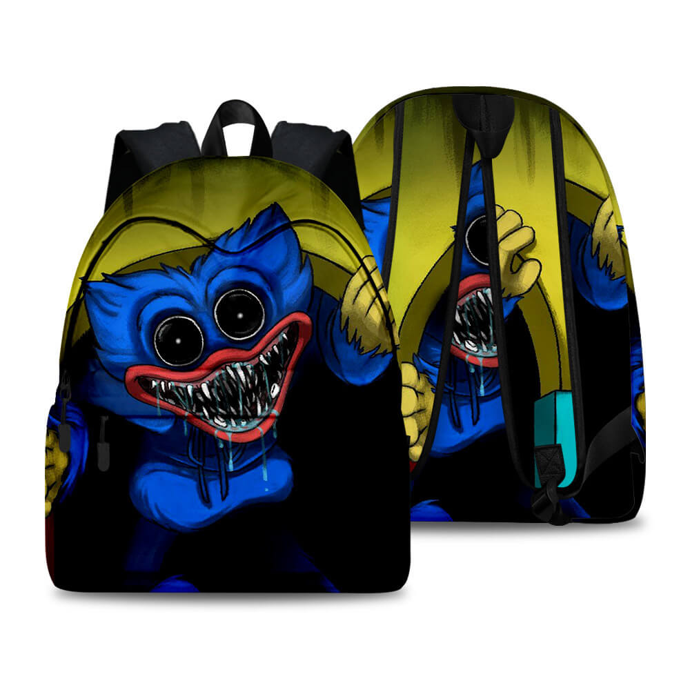 2Pcs Poppy Playtime Backpack Set Huggy Wuggy School Bookbag and Pencil-case