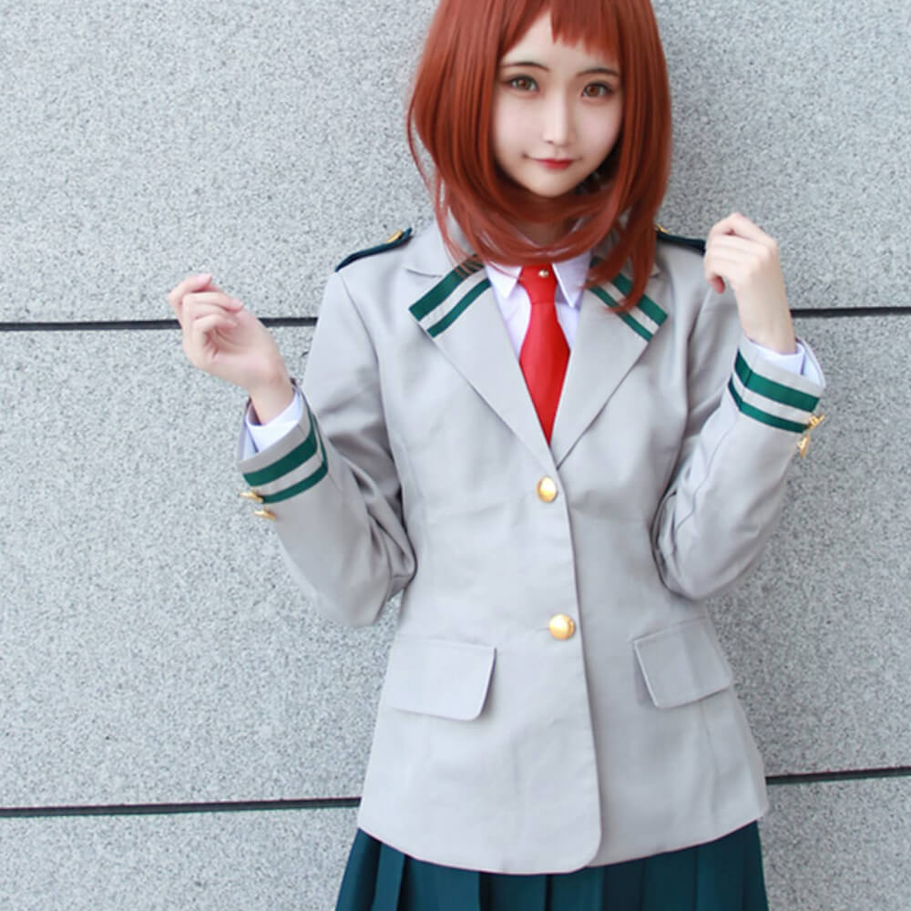 Adult Ochako Cosplay Costume Momo Yaoyorozu Cosplay Outfit Hero High School Dress Suit