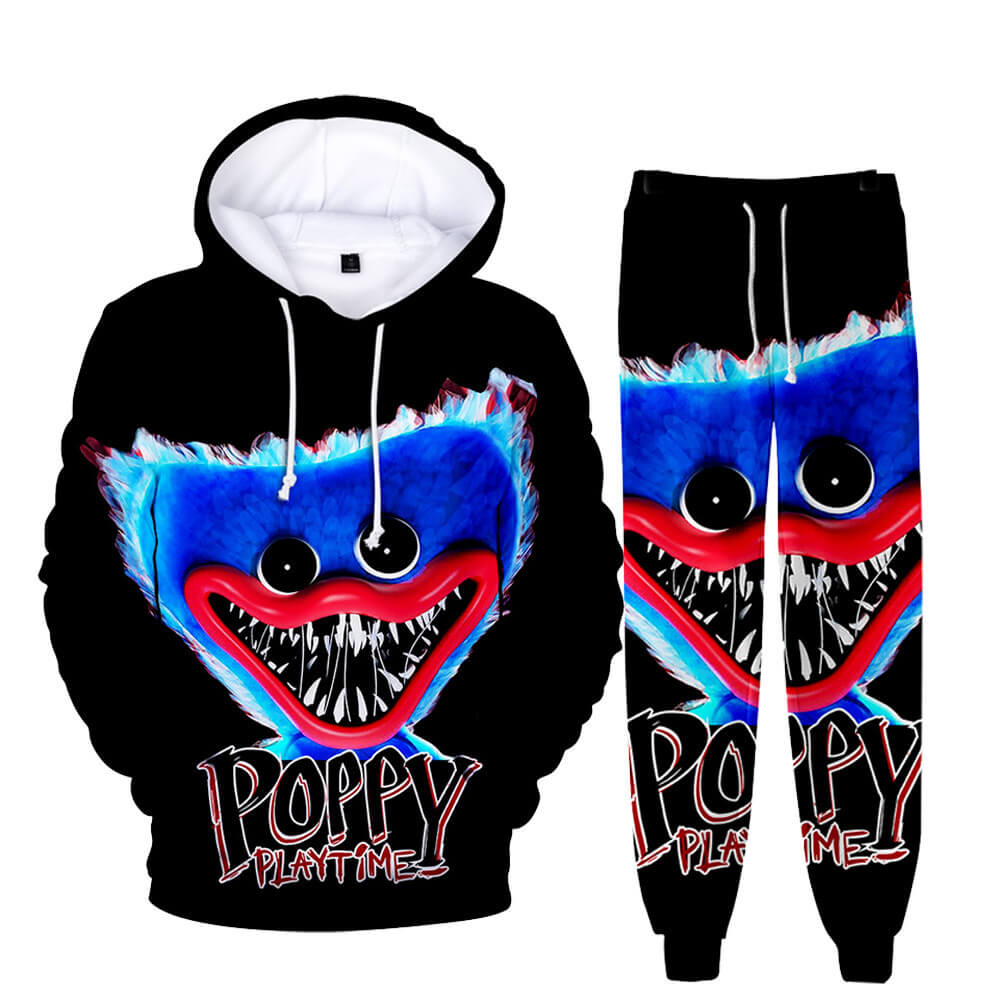 Kids and Adult Huggy Wuggy Outfit Poppy Playtime Hoodie and Pants Unisex Cosplay Costume