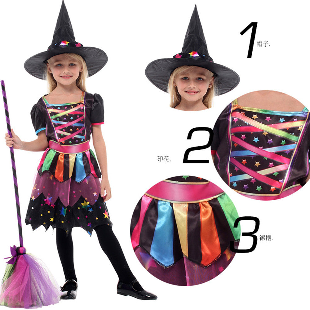 Girls Role Play Cosplay Performance Dance Show Costumes Vampire Witch Dress