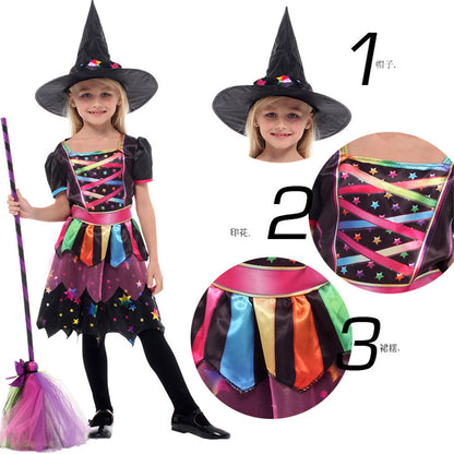 Girls Role Play Cosplay Performance Dance Show Costumes Vampire Witch Dress