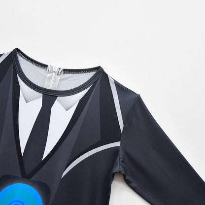 Skibidi Toilet Costume Cameraman Jumpsuit and Mask 2pcs Suit Kids Cosplay Outfit for Halloween