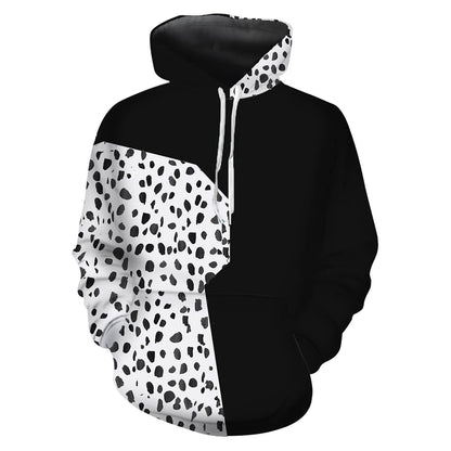 Black/ White Hoodie De-vil Costume Sweatshirt for Women Men
