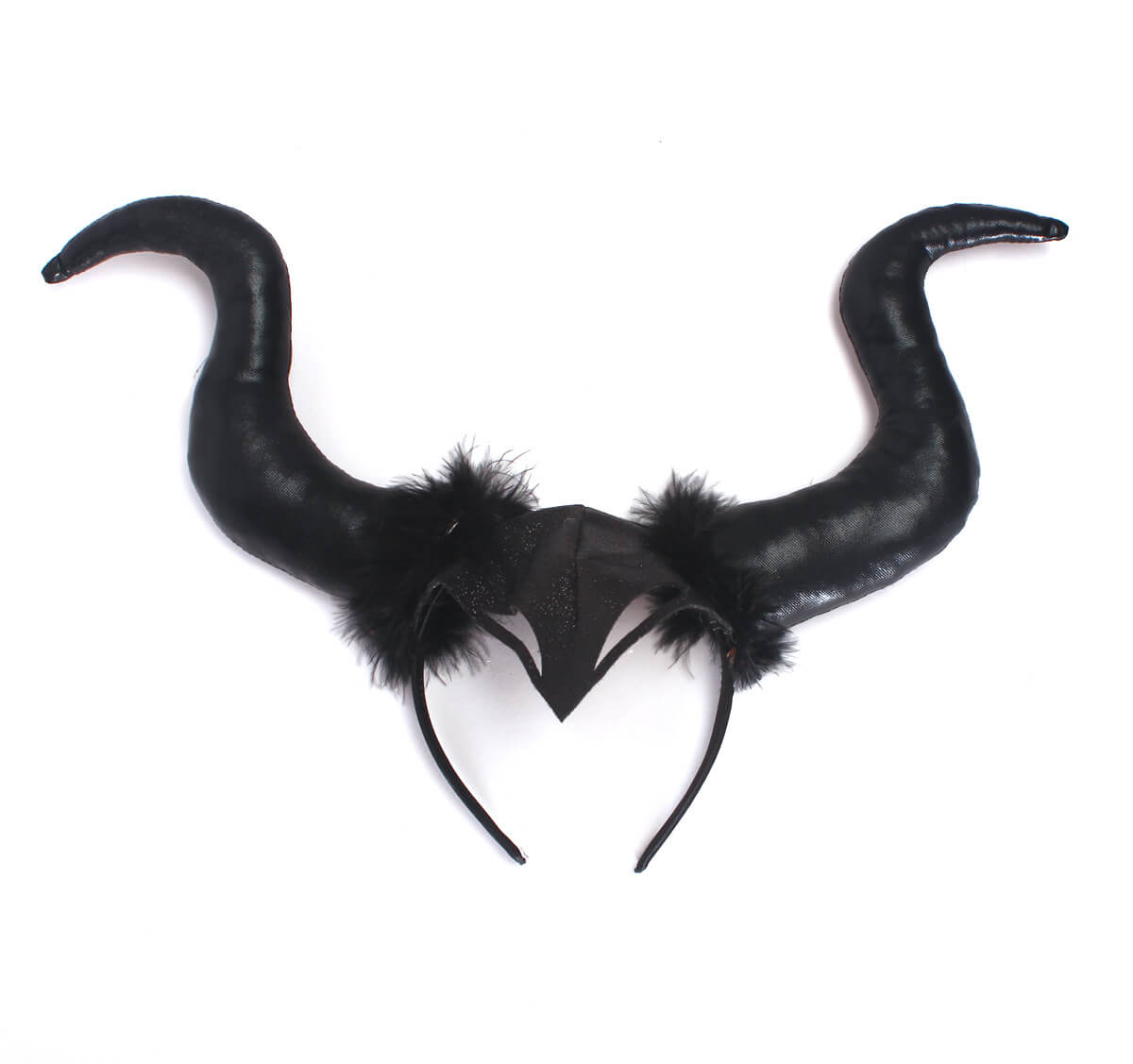 Girls Witch Costume Evil Queen High-low Tutu Dress with Horns Headband and Witch Wings for Cosplay