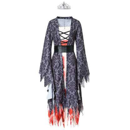 Vampire Costume Adult Zombie Nurse Cosplay Outfit Horror Ghost Bride Dress for Halloween